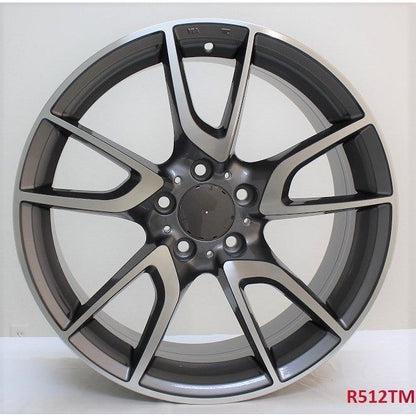 18" X 8" Aluminum Titanium Machine Face Wheels Set - Dynamic Performance - R512-TM-18x8-5x112-45-66.56