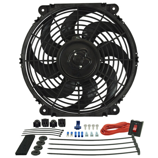 Derale 12" Tornado Electric Puller Fan, Premium Mounting Kit 16512