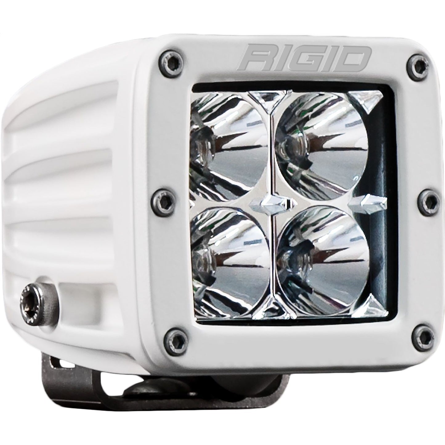 RIGID Industries D-Series PRO LED Light Flood Optic Surface Mount White Housing Single 601113