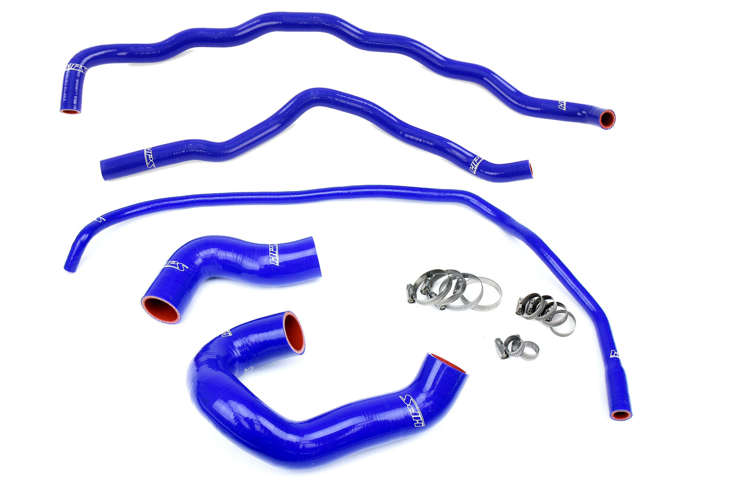 HPS Performance 3-ply Reinforced Silicone Replaces Rubber Coolant Hoses 57-1860-BLUE