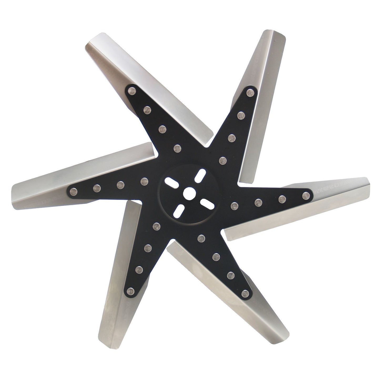 Derale 18" High Performance Stainless Steel Reverse Rotation Flex Fan, Black Hub 19318