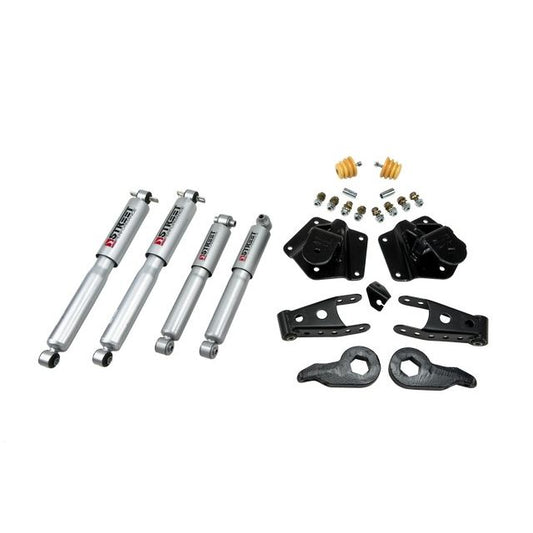 BELLTECH 763SP LOWERING KITS Front And Rear Complete Kit W/ Street Performance Shocks 1995-1999 Chevrolet Tahoe/Yukon (4DR) 92-94 Chevrolet Blazer (4DR) 1 in. or 3 in. F/3 in. R drop W/ Street Performance Shocks