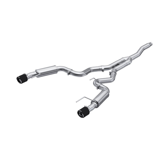 MBRP Exhaust 3in. Cat Back; Dual Split Rear; Race Version; 4.5in. CF tips; T304 S72753CF