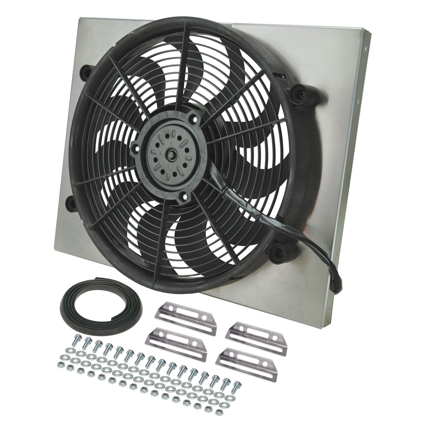 Derale Powerpack - High Output Single 17" Electric RAD Fan/Aluminum Shroud Kit 16823