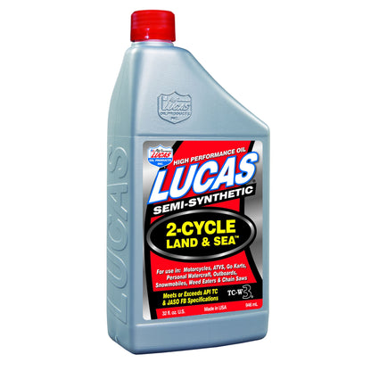 Lucas Oil Products Semi-Synthetic 2- Cycle Land and Sea Oil 10467