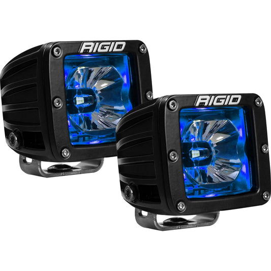RIGID Industries Radiance Pod With Blue Backlight Surface Mount Black Housing Pair 20201