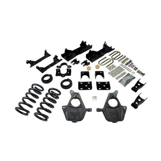 BELLTECH 672 LOWERING KITS Front And Rear Complete Kit W/O Shocks 2001-2006 Chevrolet Silverado/Sierra (Ext Cab) 4 in. or 5 in. F/6 in. or 7 in. R drop W/O Shocks