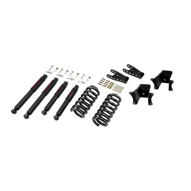 BELLTECH 703ND LOWERING KITS Front And Rear Complete Kit W/ Nitro Drop 2 Shocks 1973-1987 Chevrolet C10 2 in. F/4 in. R drop W/ Nitro Drop II Shocks