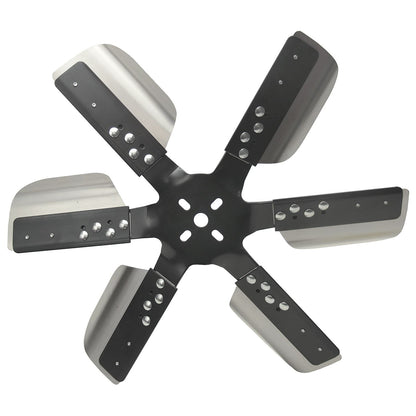 Derale 18" Heavy Duty Stainless Steel Reverse Rotation Flex Fan, Black Hub 17618