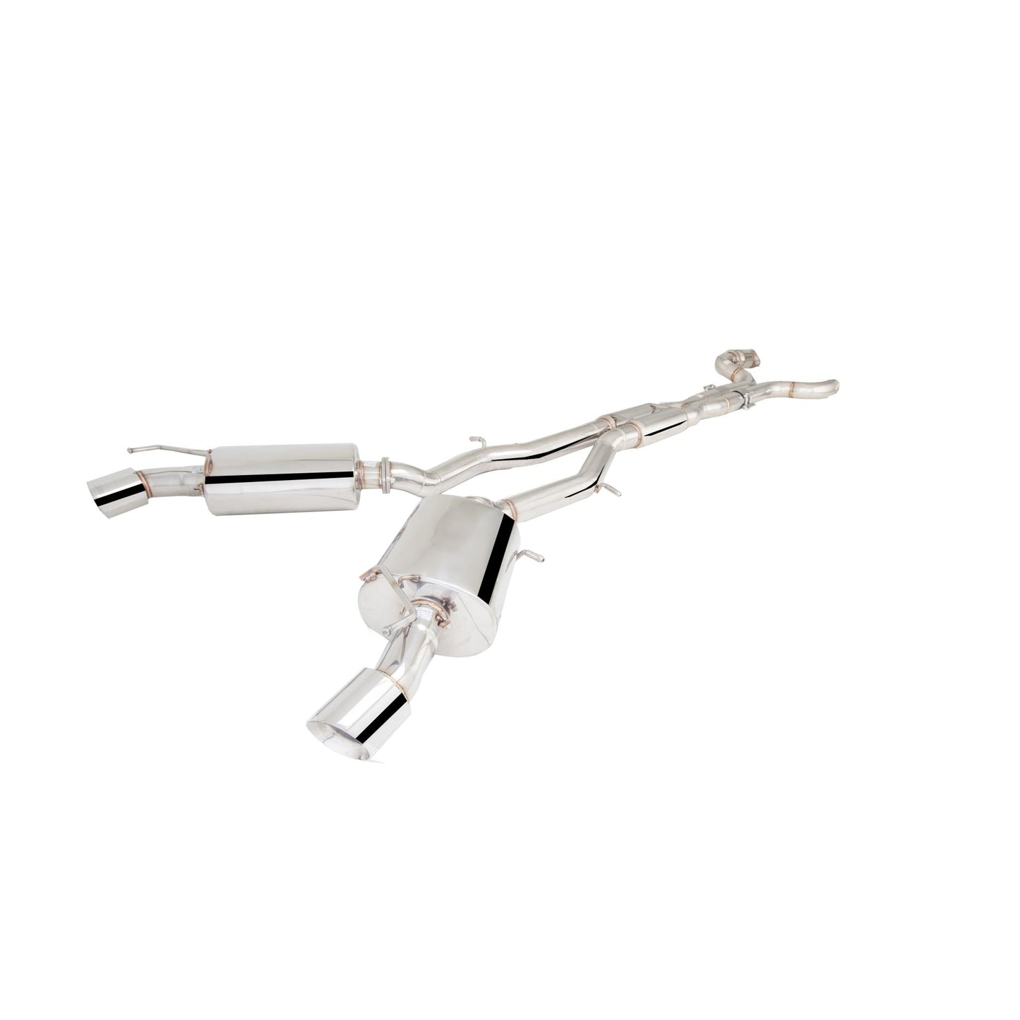 XFORCE Chevrolet Camaro SS 2016+ Twin 3" Stainless Steel Cat Back System; Exhaust System Kit ES-CC16-CBS