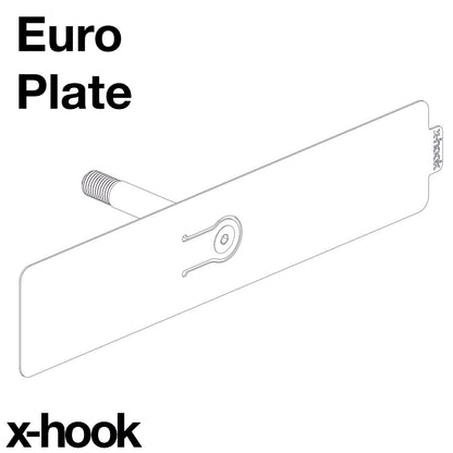 European no drill license plate bracket