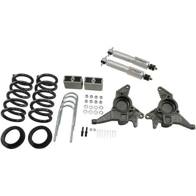 BELLTECH 626SP LOWERING KITS Front And Rear Complete Kit W/ Street Performance Shocks 1998-2003 Chevrolet Blazer/Jimmy 6 cyl. (except Extreme) 4 in. or 5 in. F/3 in. R drop W/ Street Performance Shocks