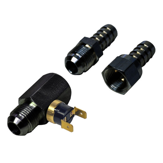 Derale 180 DegreeF In-Line Remote Cooler Fan Control Thermostat, -8AN 15721