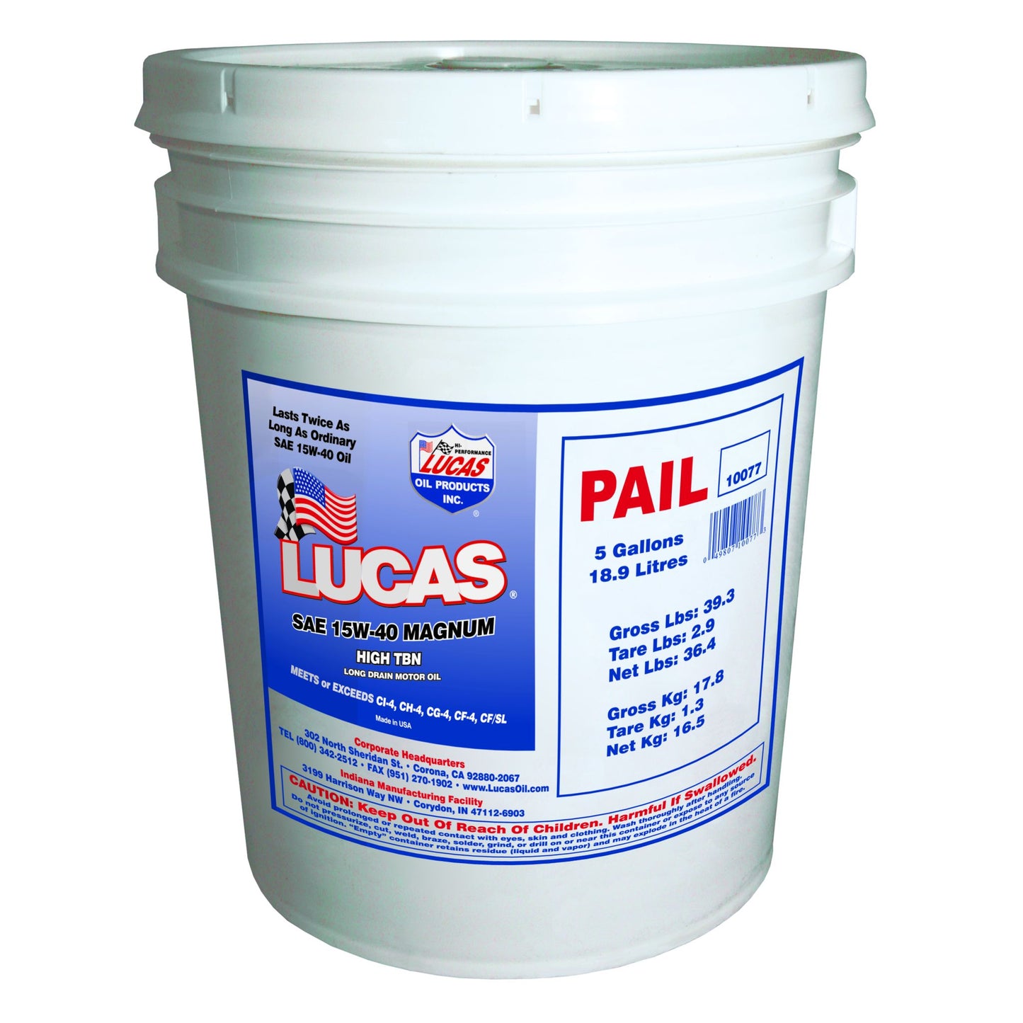 Lucas Oil Products SAE 15W-40 Magnum Motor Oil 10077