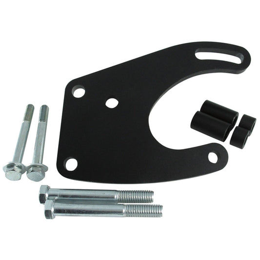 Borgeson - Pump Bracket - P/N: 802409 - Power steering pump bracket for attaching a Saginaw style P/S pump to Ford 289/302/351W. Painted black with hardware.