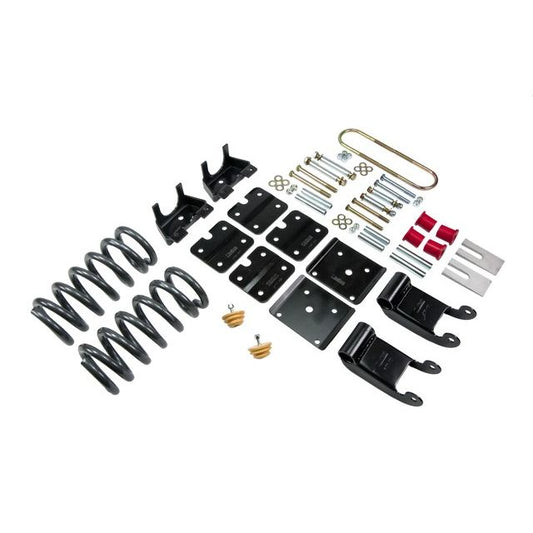 BELLTECH 769 LOWERING KITS Front And Rear Complete Kit W/O Shocks 1995-2002 Chevrolet Astro/Safari (2WD w/ Factory Steel Leaf) 2.5 in. F/3.5 in. R drop W/O Shocks