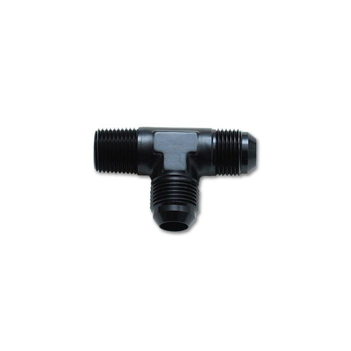 Vibrant Performance - 10470 - Male Flare Tee with Pipe On Run Tee Adapter Fitting; Size: -3AN x 1/8 in. NPT