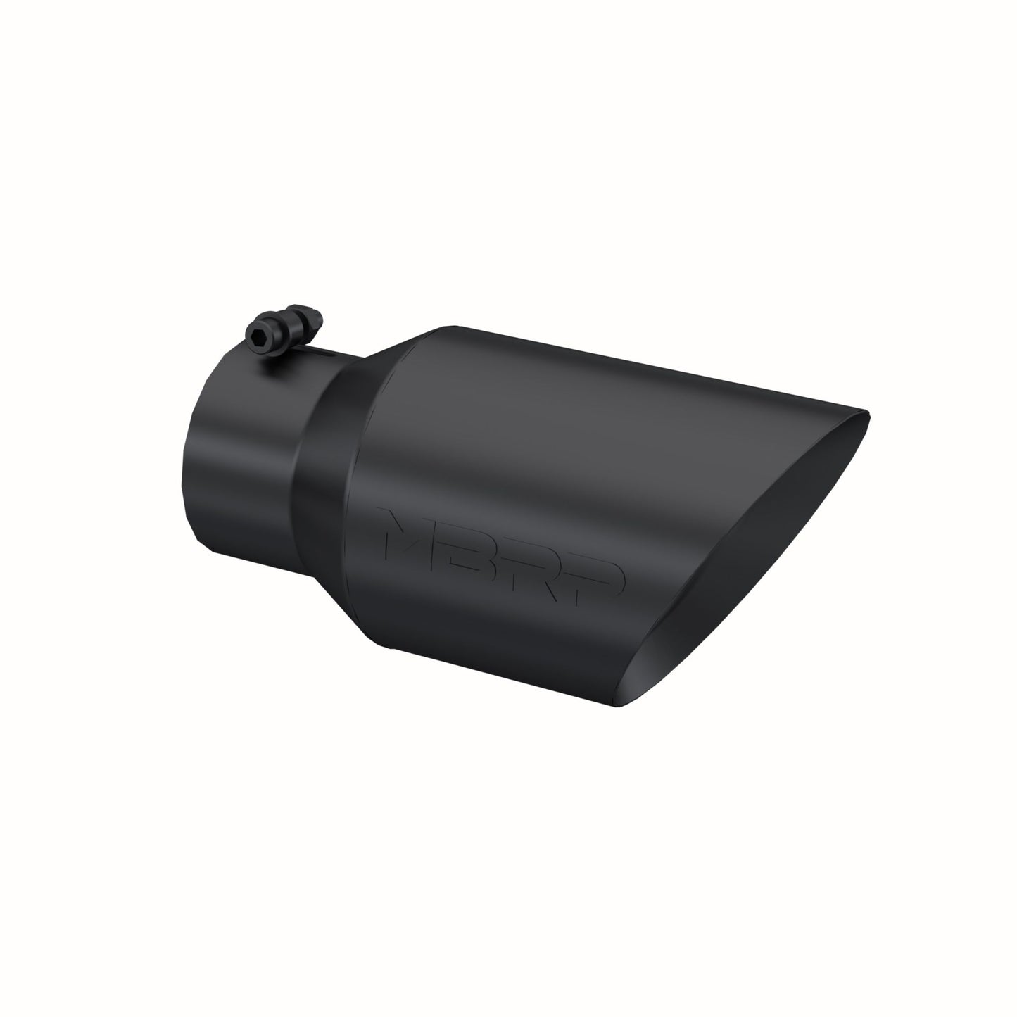 MBRP Exhaust Tip; 6in. O.D. Dual Wall Angled 4in. inlet 12in. length-Black Coated T5072BLK