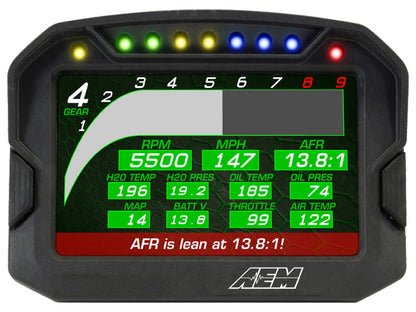 AEM CD-5 Carbon Digital Racing Non-Logging GPS Enabled Dash Display 30-5602