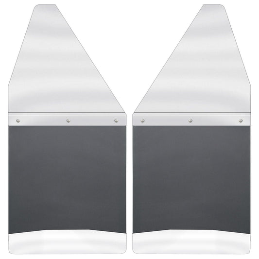 Husky Liners Kick Back Mud Flaps 12" Wide - Stainless Steel Top and Weight 17097