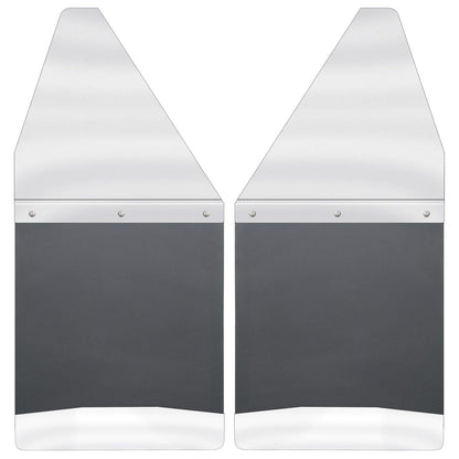 Husky Liners Kick Back Mud Flaps 12" Wide - Stainless Steel Top and Weight 17097