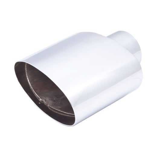 XFORCE 3" Inlet Oval (3"X5.5") Single Angle Straight CutStainless Steel Tip; Exhaust Tail Pipe Tip TS10