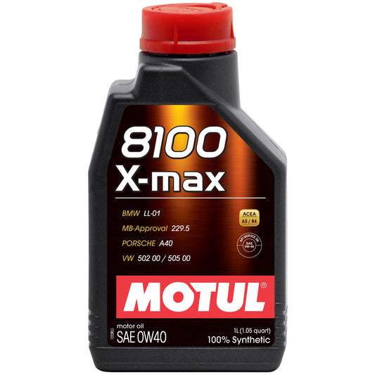 Motul 8100 X-MAX 0W40 - 1L - Synthetic Engine Oil 104531