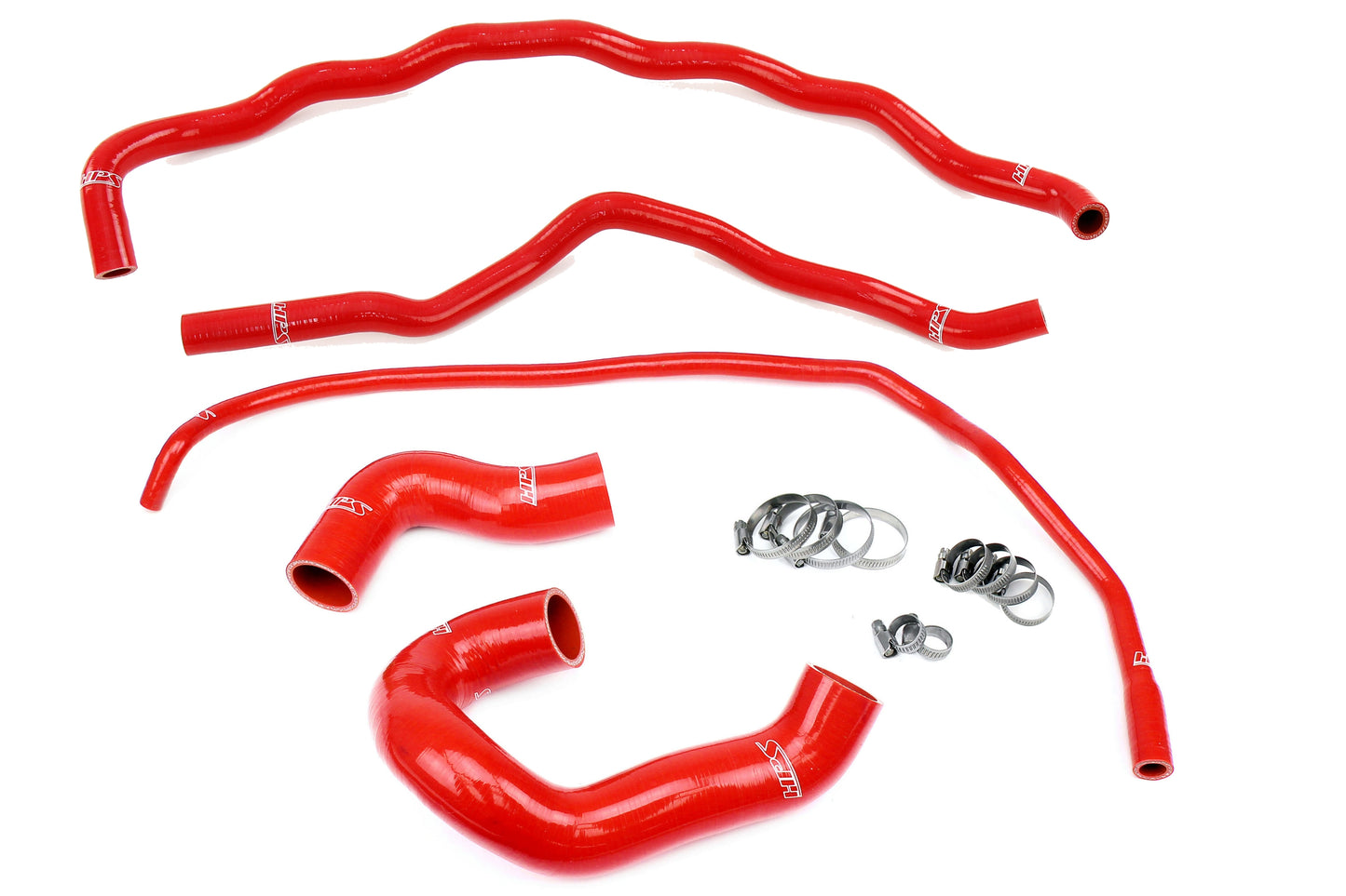 HPS Performance 3-ply Reinforced Silicone Replaces Rubber Coolant Hoses 57-1860-RED