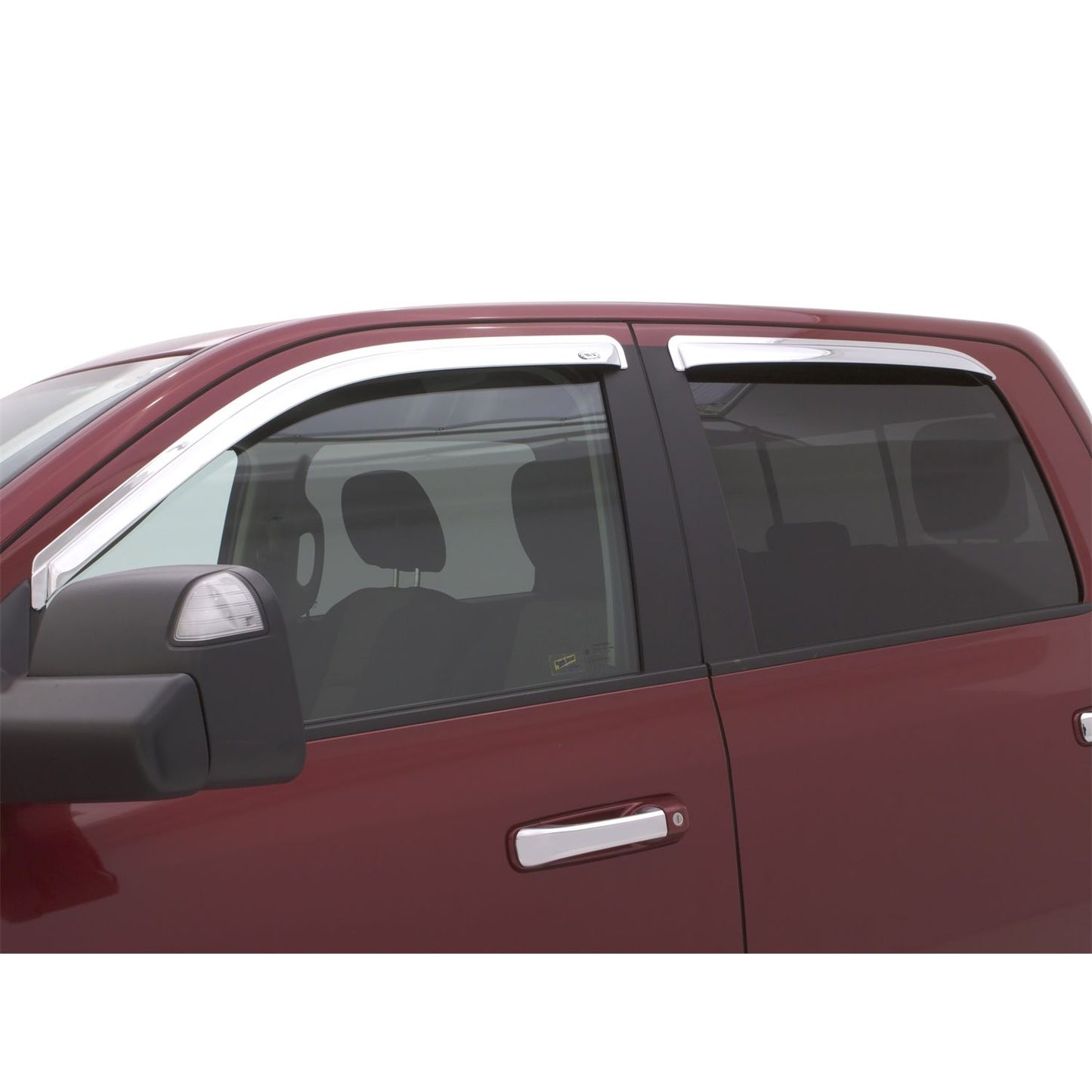 Auto Ventshade 684101 Chrome Ventvisor Side Window Deflector 4-Piece Set 2009-2018 Dodge Ram 1500; 2019-2022 Ram 1500 Classic; Quad Cab