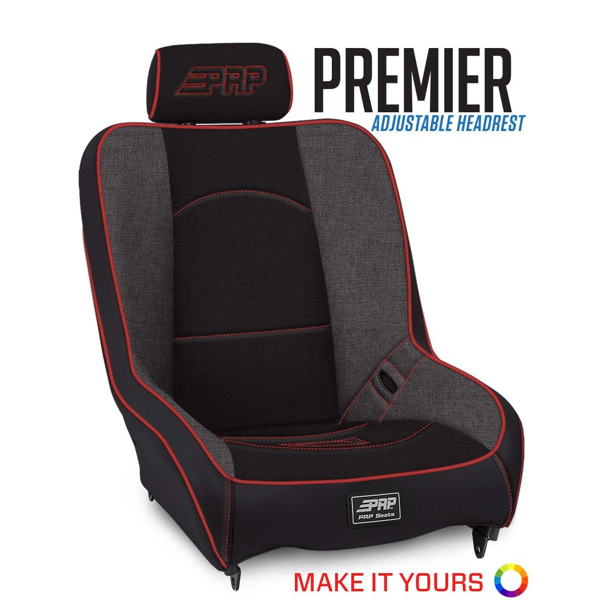 PRP-A100815-Premier Low Back Suspension Seat with Adjustable Headrest