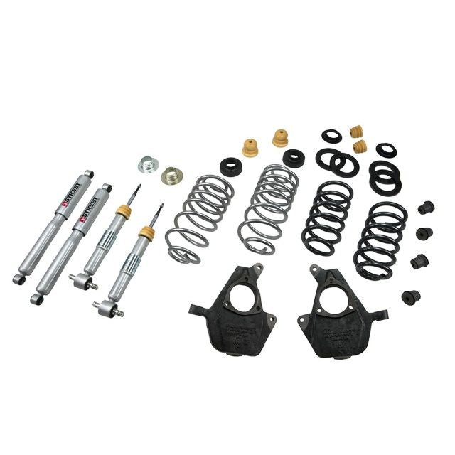 BELLTECH 736SP LOWERING KITS Front And Rear Complete Kit W/ Street Performance Shocks 2007-2014 Chevrolet Tahoe/Suburban/Yukon (w/out Factory Autoride 2WD) 3 in. or 4 in. F/3 in. or 4 in. R drop W/ Street Performance Shocks