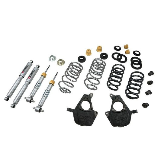 BELLTECH 736SP LOWERING KITS Front And Rear Complete Kit W/ Street Performance Shocks 2007-2014 Chevrolet Tahoe/Suburban/Yukon (w/out Factory Autoride 2WD) 3 in. or 4 in. F/3 in. or 4 in. R drop W/ Street Performance Shocks