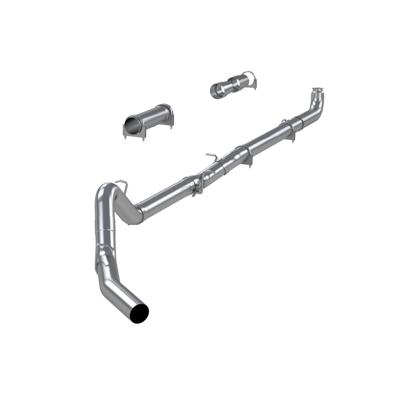 MBRP Exhaust 4in. Down Pipe Back; Single Side; Off-Road (includes front pipe)-no muffler S6004PLM