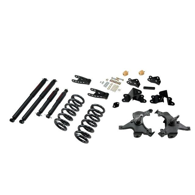 BELLTECH 700ND LOWERING KITS Front And Rear Complete Kit W/ Nitro Drop 2 Shocks 1990-1994 Chevrolet Silverado/Sierra C1500 (454 SS Only) 88-98 Chevrolet Silverado/Sierra C2500 (All ext 8 Lug) 3 in. F/4 in. R drop W/ Nitro Drop II Shocks