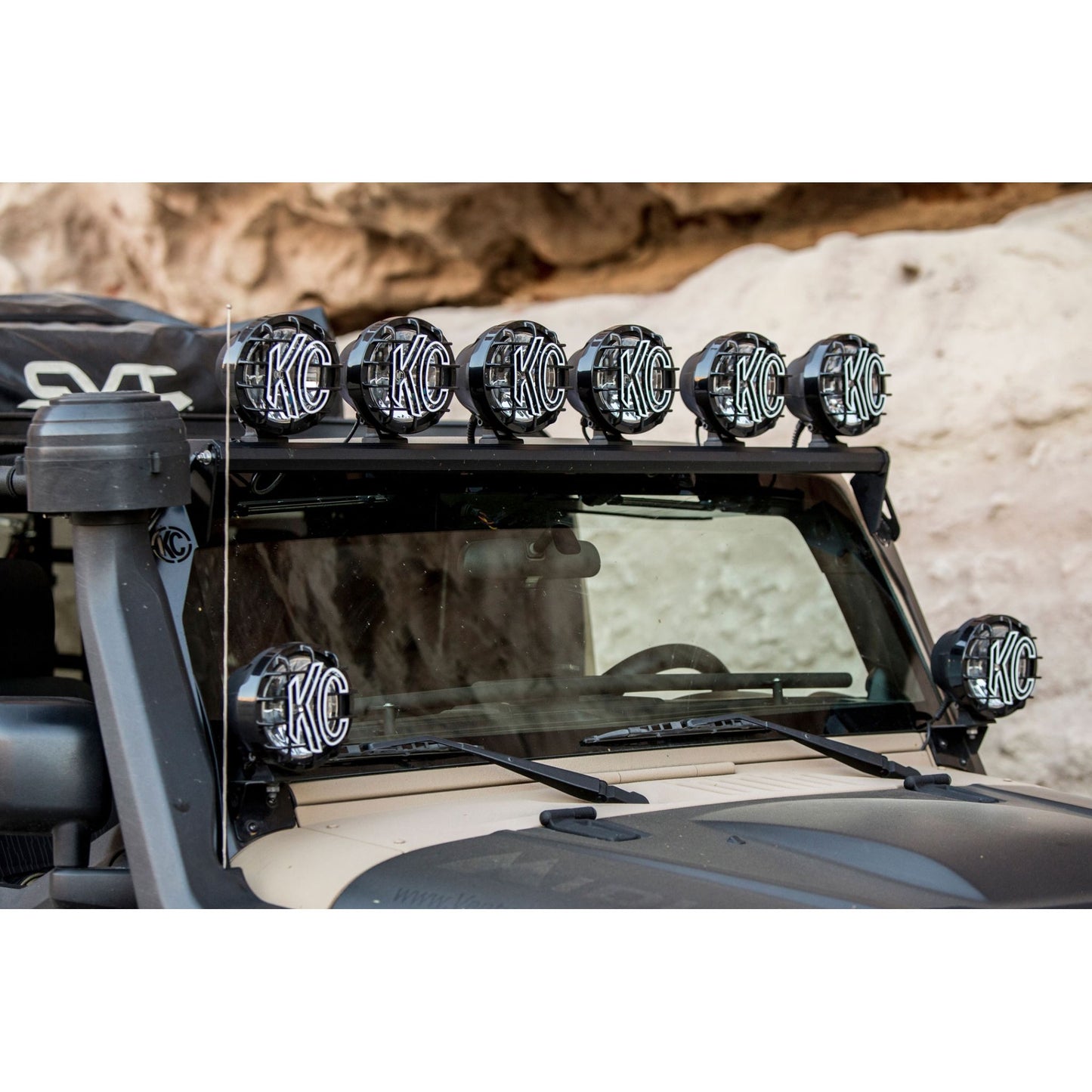 KC HiLiTES 50" KC Xross Bar - Overhead - Pro-Sport Gravity LED - 6-Light System - 120W Combo Beam - 07-18 Jeep JK 97056