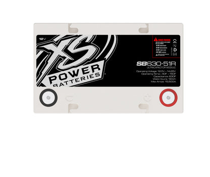 XS Power Batteries 12V Super Bank Capacitor Modules - M6 Terminal Bolts Included 15500 Max Amps SB630-51R