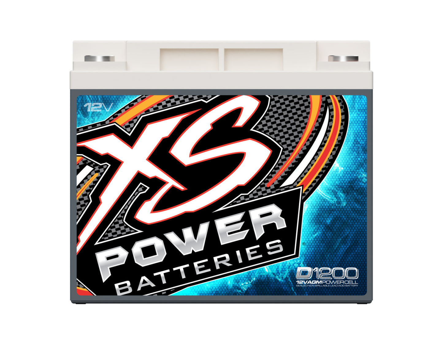 XS Power Batteries 12V AGM D Series Batteries - M6 Terminal Bolts Included 2600 Max Amps D1200