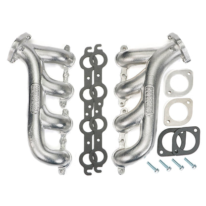 Hedman Hedders LS ENGINE SWAP CAST EXHAUST MANIFOLDS; HTC SILVER CERAMIC COATED 68746