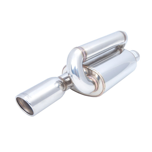 XFORCE 2.25"Twin Loop Oval Muffler (Right Inlet); Exhaust Muffler S12R-2.25