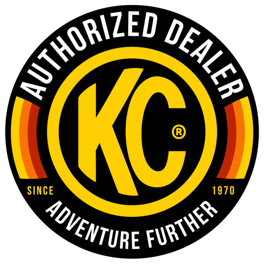 KC HiLiTES 8 in Decal - Authorized KC Dealer 9917