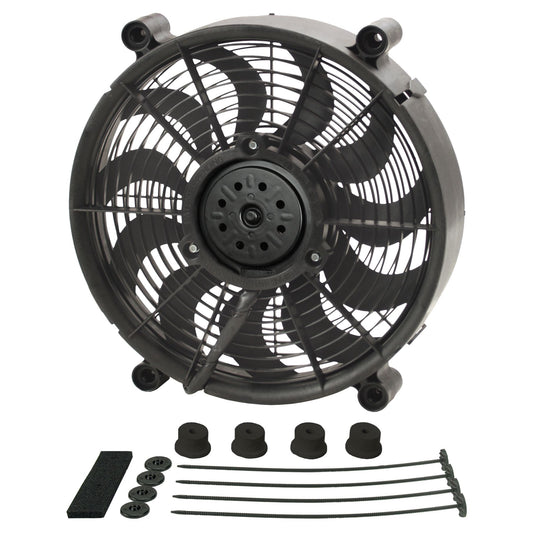 Derale 12" High Output Single RAD Pusher/Puller Fan with Standard Mount Kit 18212