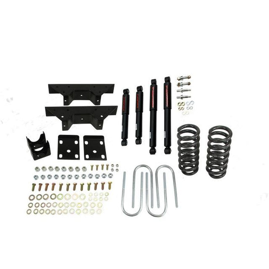 BELLTECH 705ND LOWERING KITS Front And Rear Complete Kit W/ Nitro Drop 2 Shocks 1973-1987 Chevrolet C10 (1 in. Rotor) 4 in. F/6 in. R drop W/ Nitro Drop II Shocks