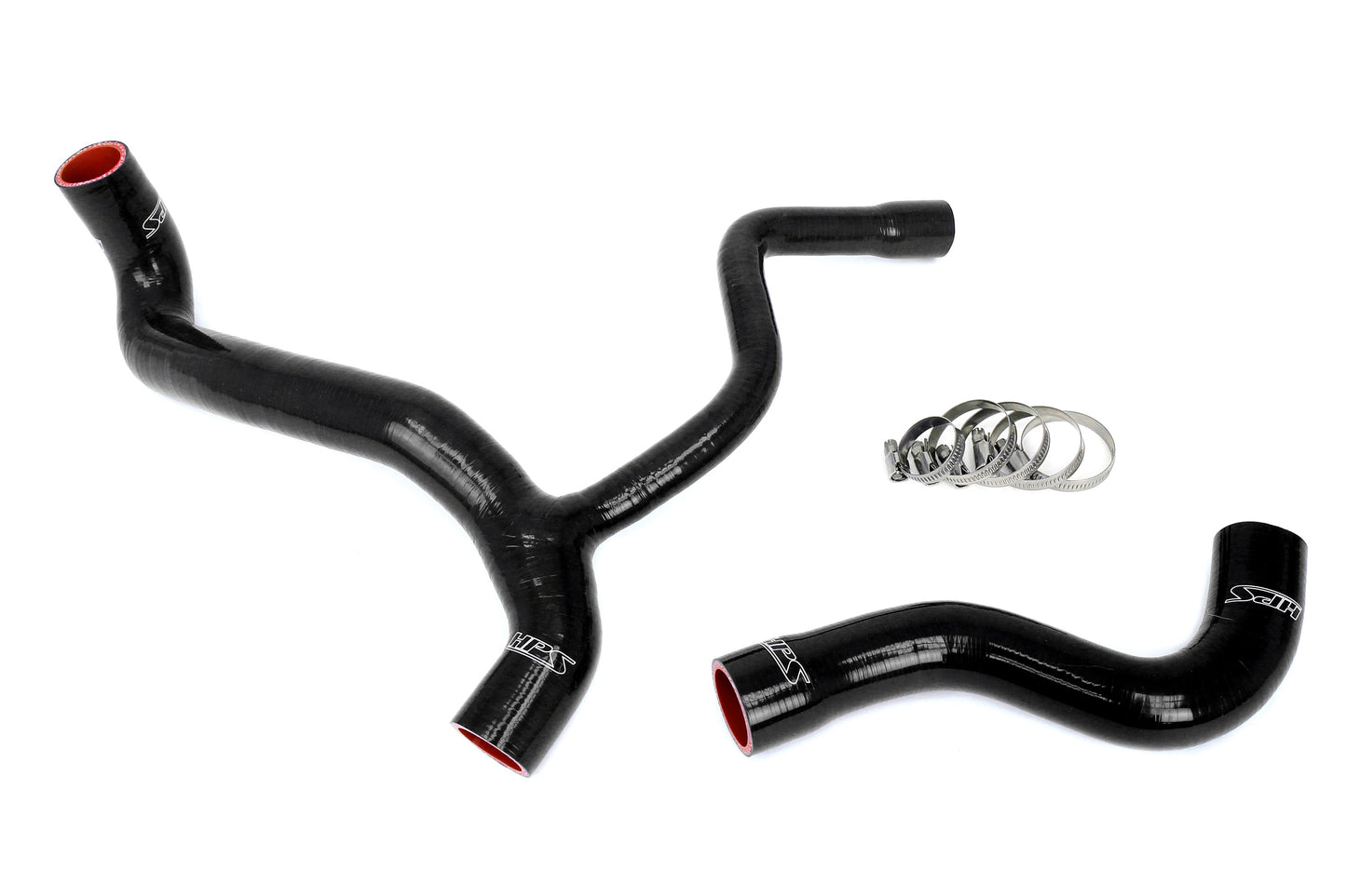 HPS Performance High Temp 3-ply Reinforced Silicone Replaces OEM Rubber Radiator Coolant Hoses 57-2040-BLK