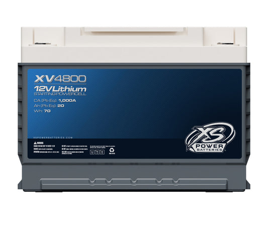 XS Power Batteries 12V Lithium Titanate XV Series Batteries - M6 Terminal Bolts Included 1335 Max Amps XV4800