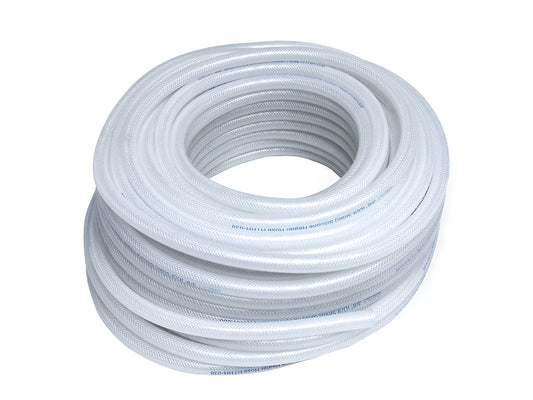 Silicone Heater Hose Tubing High Temp 1-ply Reinforced 1" ID 100 Feet Roll Clear
