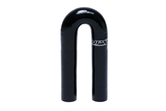 HPS Performance Silicone 180 Degree U Bend Elbow Hose High Temp 4-ply Reinforced 7/8" ID Black HTSEC180-087-BLK