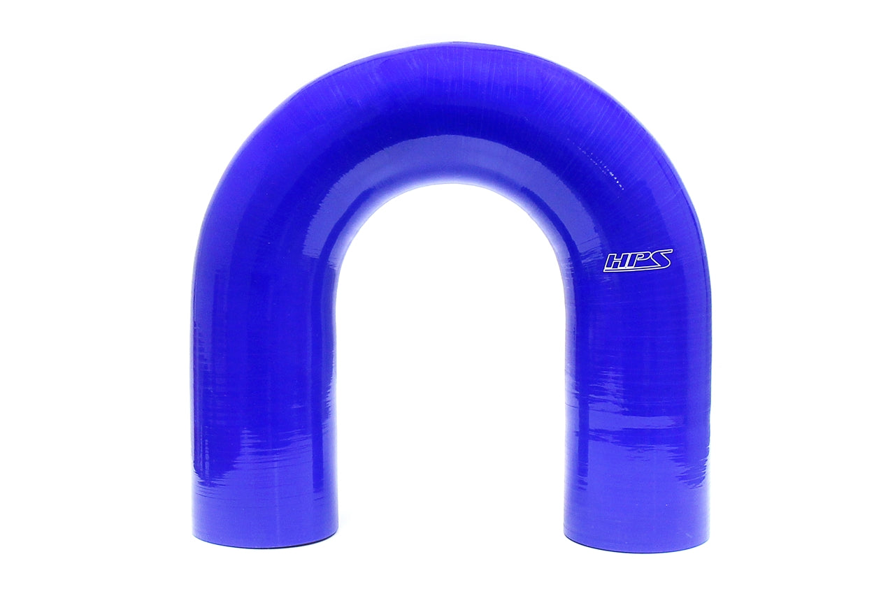HPS Performance Silicone 180 Degree U Bend Elbow Hose High Temp 4-ply Reinforced 1-5/8" ID Blue HTSEC180-162-BLUE