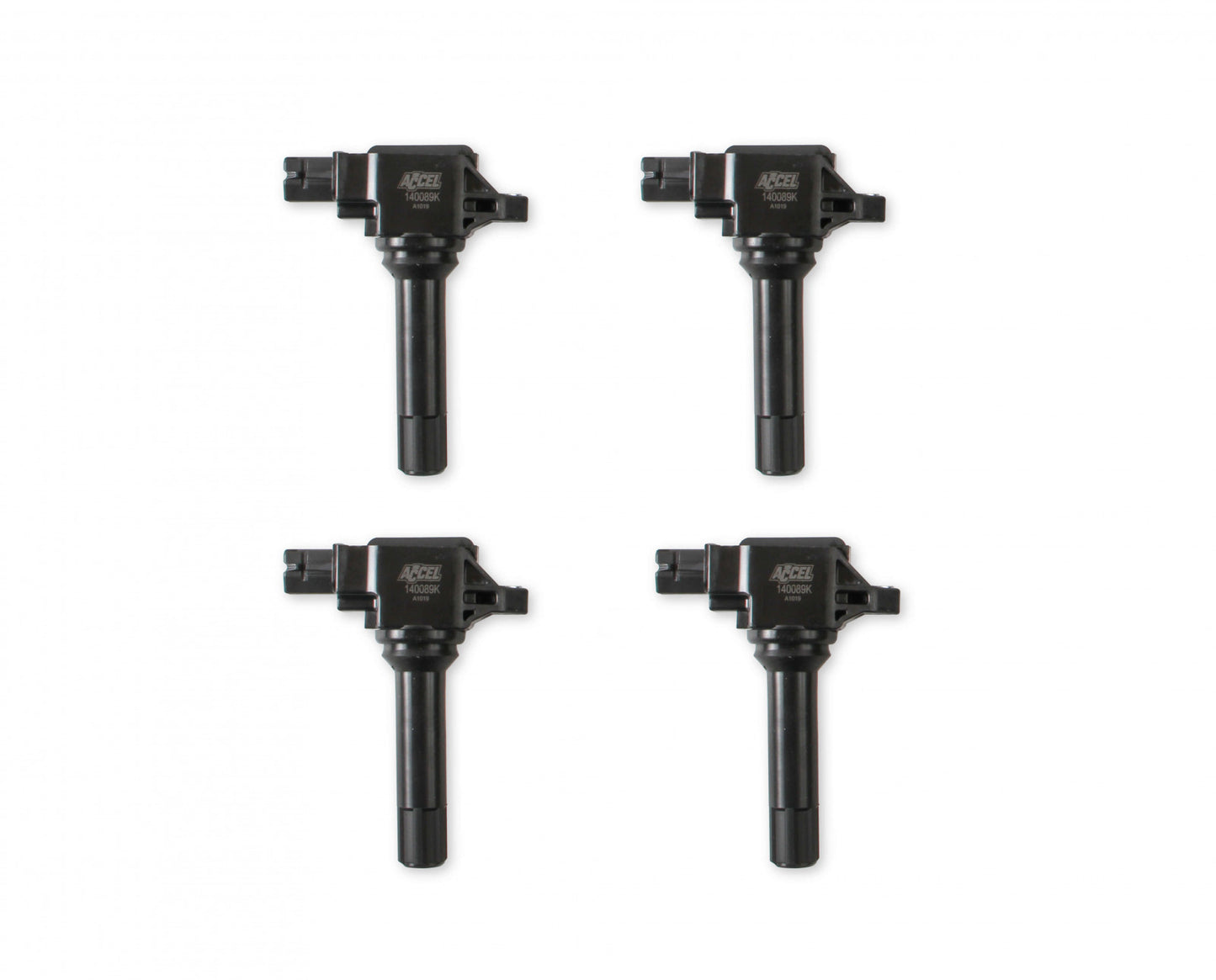 ACCEL Ignition Coils - 2015-2019 Subaru, Scion and Toyota 2.0L Boxer, Black, 4-Pack 140089K-4