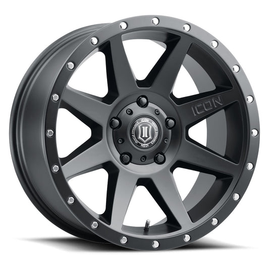 ICON Alloys REBOUND SAT BLK - 20 X 9 / 6X5.5 / 0MM / 5" BS 1820908350SB