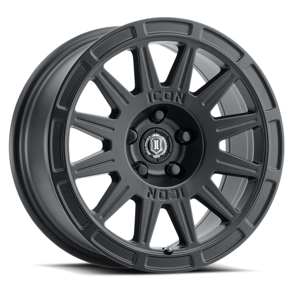 ICON Alloys RICOCHET SAT BLK - 15 X 7 / 5 X 100 / 15MM / 4.6" BS 7015705046SB